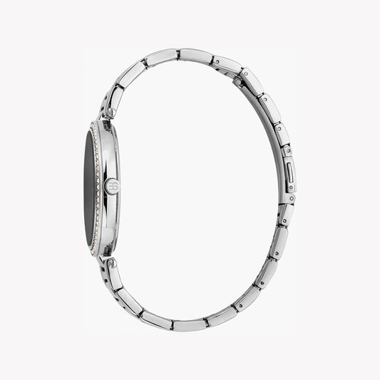 Esprit Women's Silver Stainless Steel Watch, Black Dial | Es1l100m0025-1